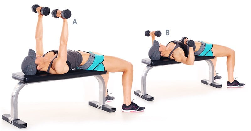 Dumbbell Press How To Get Rid of Bra Bulge