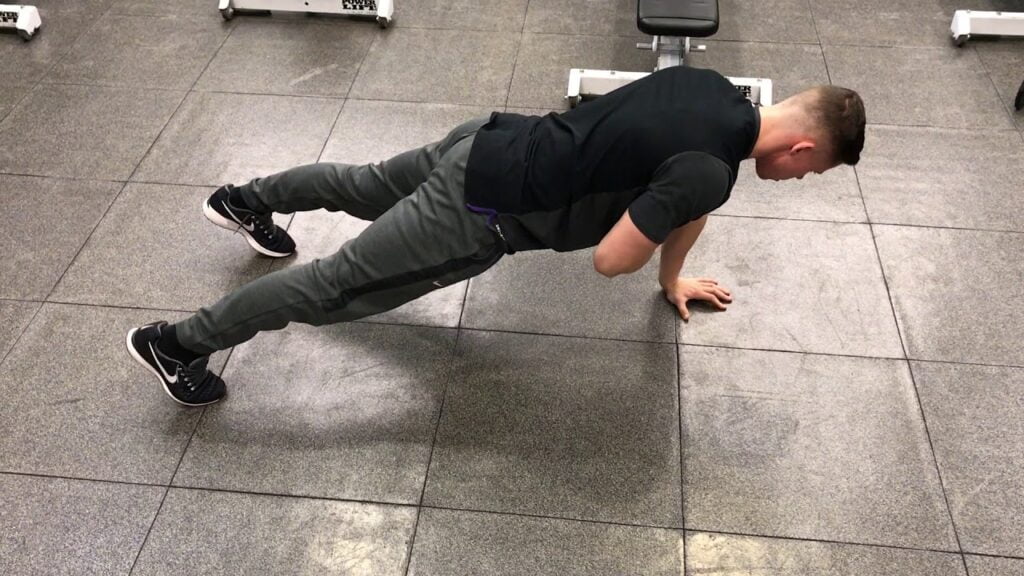 Push Up To The Opposite Hand/Toe