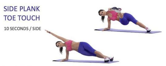 Side Plank Toe Tap