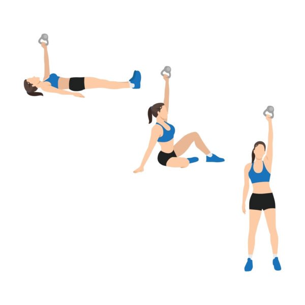 Exercícios de kettlebell turco para glúteos
