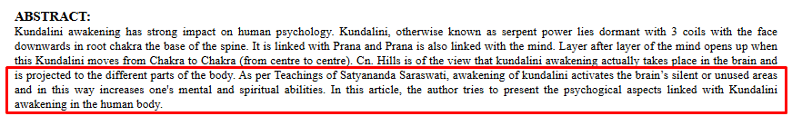 Estudo sobre energia Kundalini