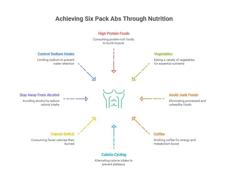 8 regras de nutrição de ouro para obter abdominais de seis embalagens