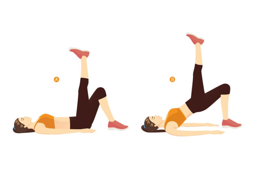 impulso de quadril de uma perna