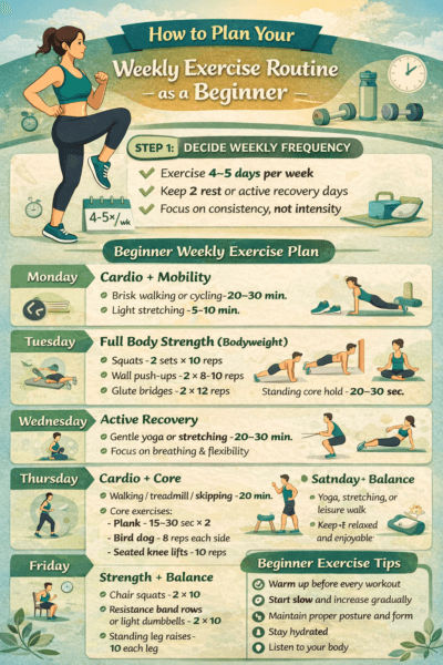 Bagaimana Merencanakan Rutinitas Latihan Mingguan Anda Sebagai Pemula