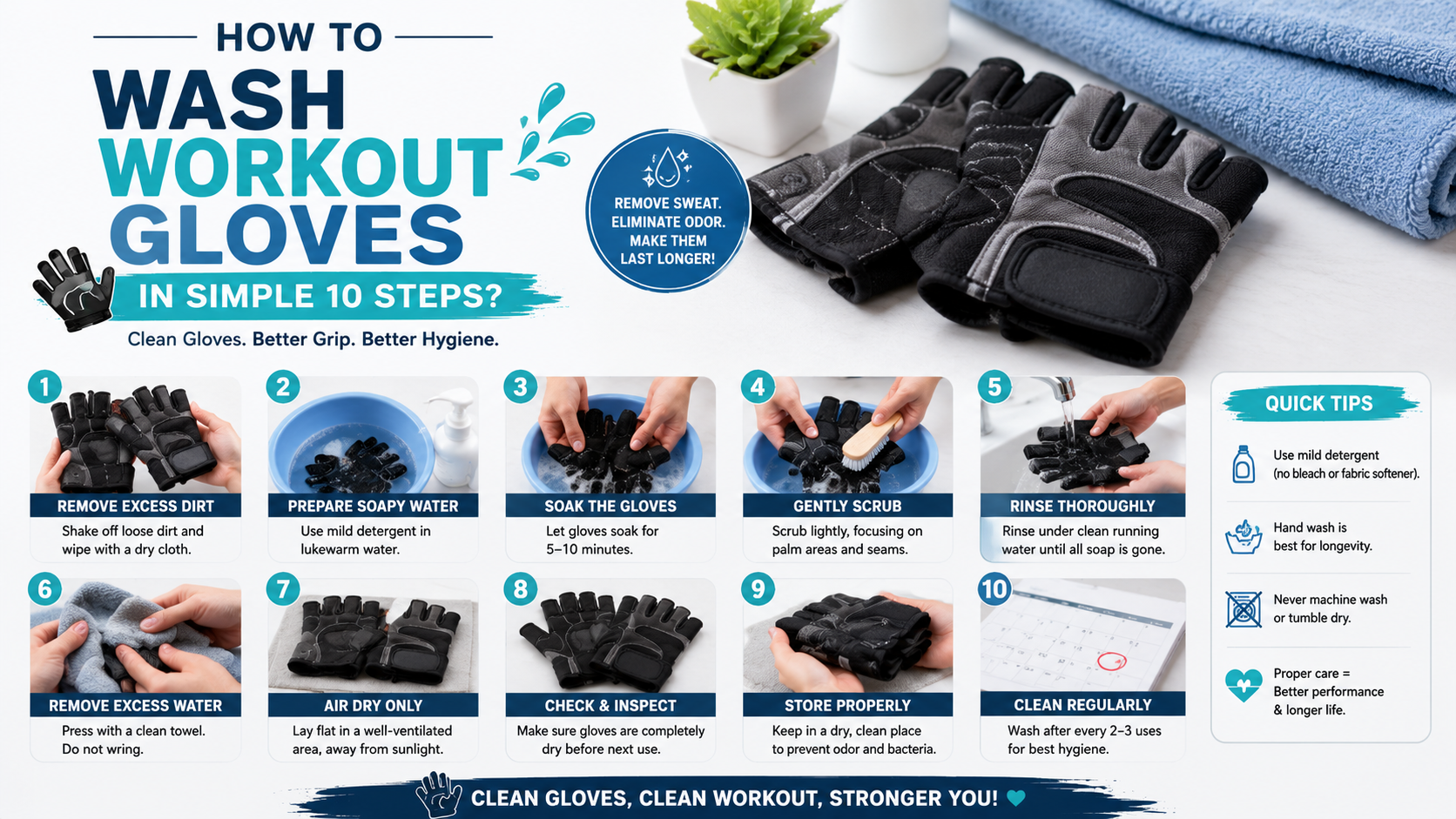 How to Wash Workout Gloves