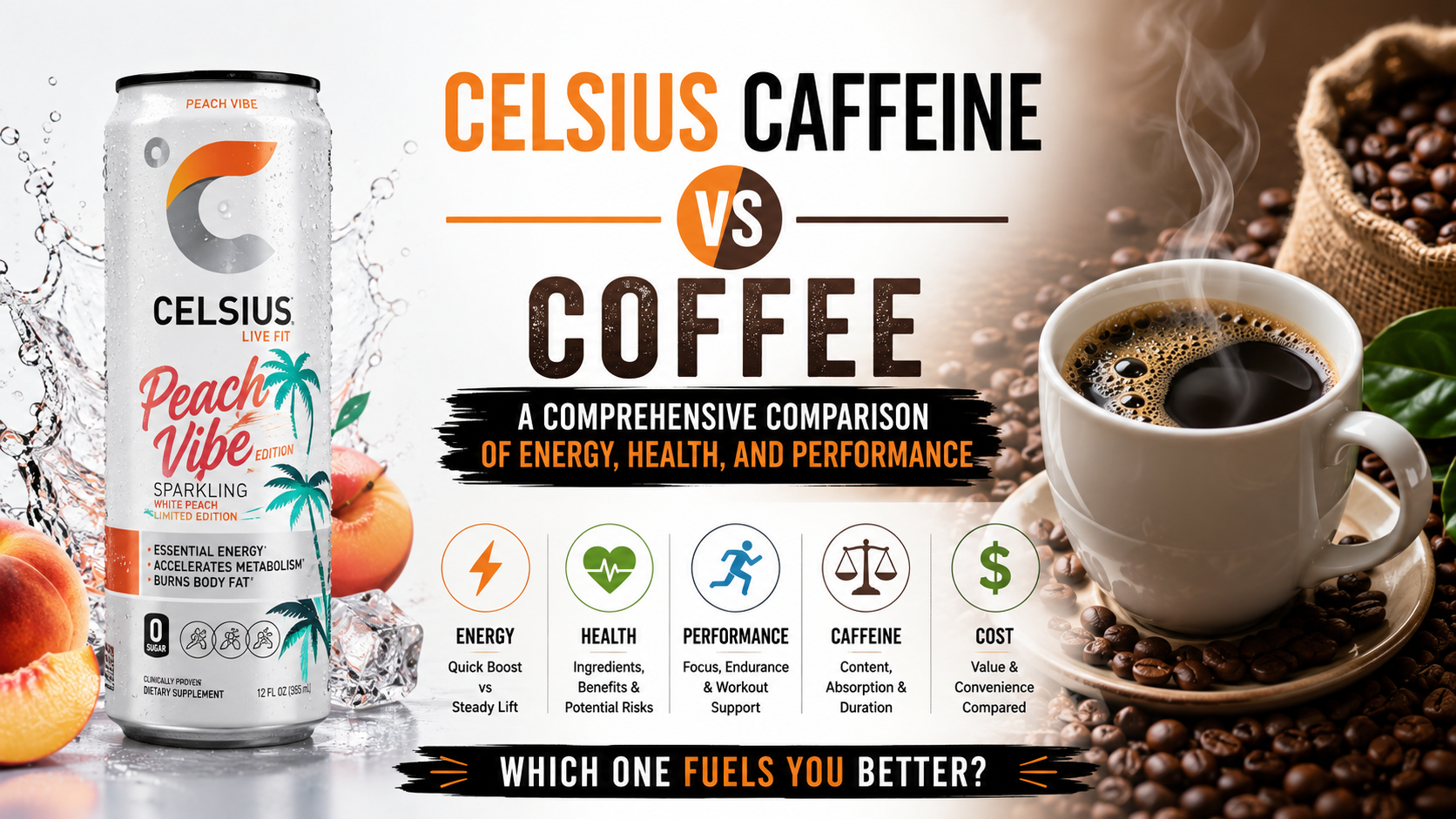 Celsius Caffeine vs Coffee
